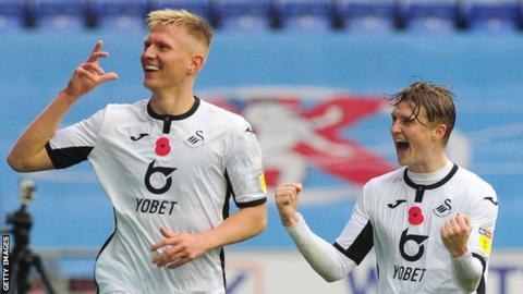 Sam Surridge celebrates
