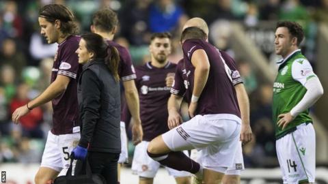 Peter Haring goes off injured