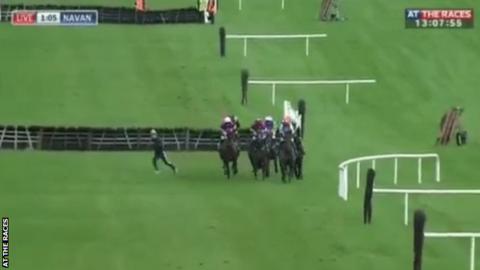 Evan Daly, 18, narrowly avoids being trampled