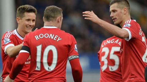 Morgan Schneiderlin, Ander Herrera and Wayne Rooney