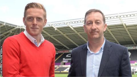 Garry Monk and Huw Jenkins