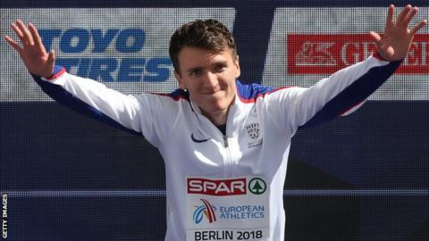 Jake Wightman celebrates his European Championship bronze