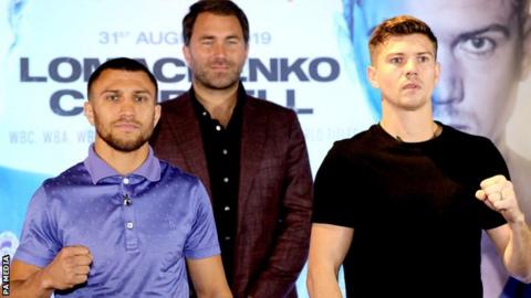 Vasyl Lomachenko (left) and Luke Campbell