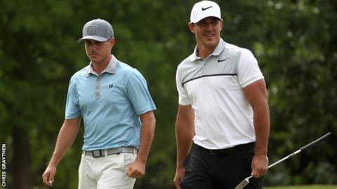 Chase Koepka (left) and Brooks Koepka at the Zurich Classic in April.