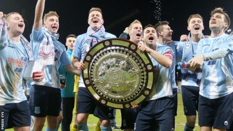 Ballymena won the County Antrim Shield in 2015/16 by beating Linfield