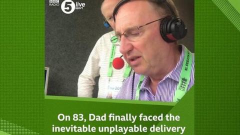 Jonathan Agnew reads an emotional letter to TMS