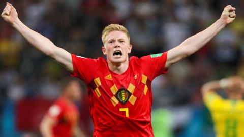 Kevin de Bruyne celebrates