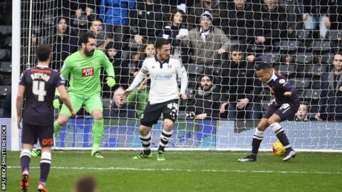 Derby's Marcus Olsson scored a first-half own goal