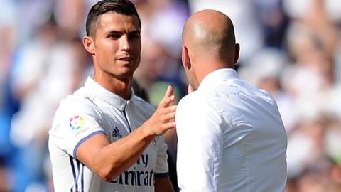 Cristiano Ronaldo and Zinedine Zidane