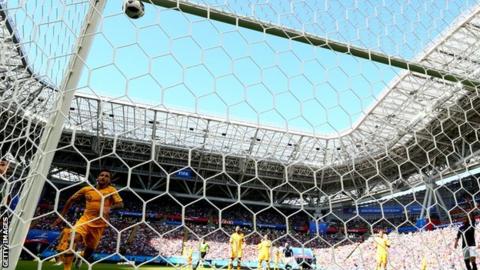 France's Paul Pogba scores against Australia