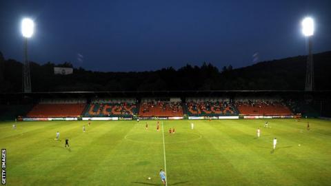 A general view of the Lovech Stadium, home of Litex Lovech