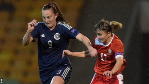 Scotland's Caroline Weir (left)