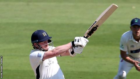 Sam Robson swings at a delivery