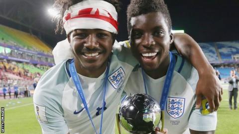 Ainsley Maitland-Niles and Sheyi Ojo