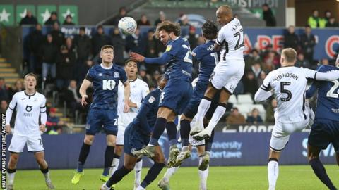 Andre Ayew rescued Swansea with a towering header