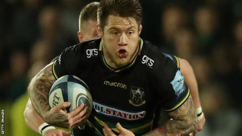 Teimana Harrison in action for Northampton Saints