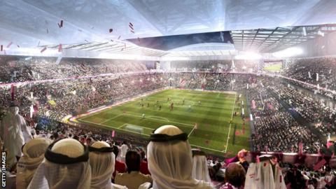 Artist's impression of Qatar World Cup in 2022