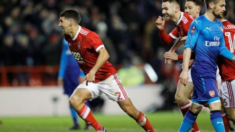 Eric Lichaj regains the lead for Nottingham Forest.