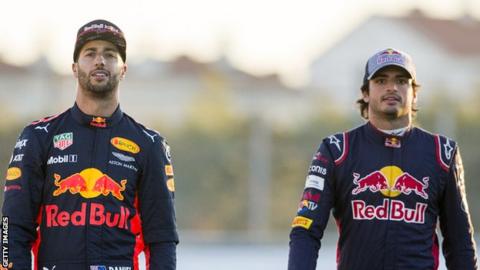 Daniel Ricciardo and Carlos Sainz