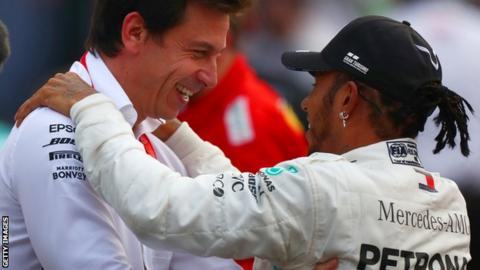 Toto Wolff and Lewis Hamilton