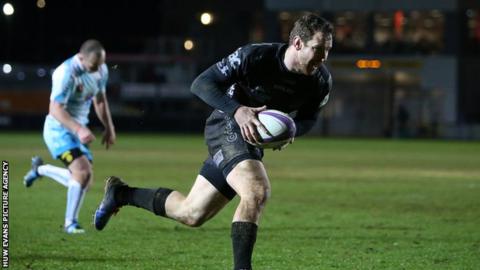 Adam Warren scores one of his two tries