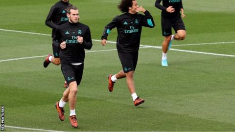 Wales forward Gareth Bale has returned to training with Real Madrid but is not yet match fit