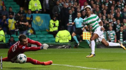 Scott Sinclair scores in the play-off win over Astana