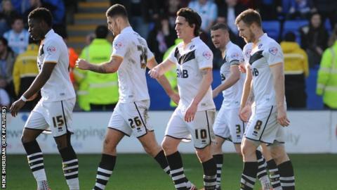 Louis Dodds (centre) had put Vale ahead on the hour with his second goal in three matches