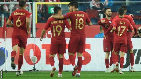 Portugal players celebrate
