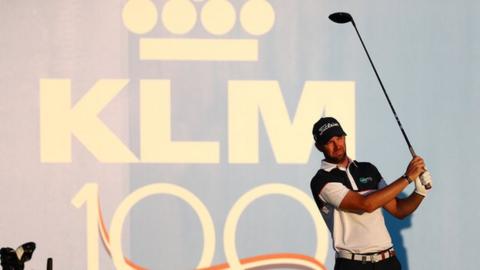 Scott Jamieson climbed eight places on the leaderboard on day two to lead the KLM Open