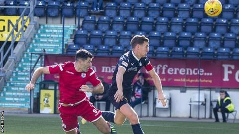 Michael Wilde scores against Falkirk