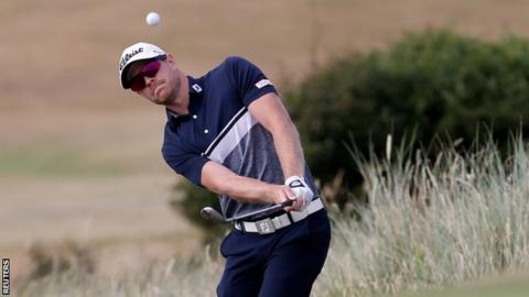 Jens Dantorp plays a shot during his third round
