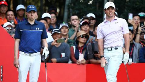 Matthew Fitzpatrick (left) and Rory McIlroy (right)