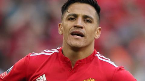 Manchester United striker Alexis Sanchez