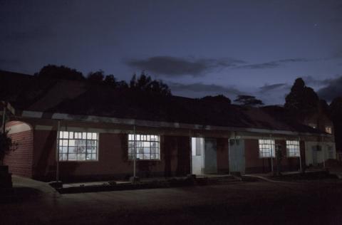 Classrooms at st Patrick's are illuminated in the dark