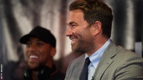 Eddie Hearn with Anthony Joshua