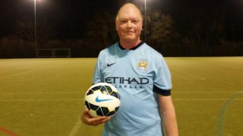 Paul in his football kit