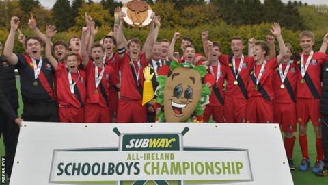 Banbridge Academy celebrate their All-Ireland triumph