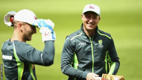 Brad Haddin (right) with Peter Nevill