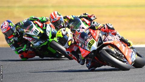 Alvaro Bautista took the lead on lap one and romped home to win by 15 seconds