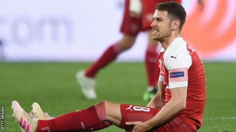 Aaron Ramsey 'ruled out' of Arsenal's remaining games