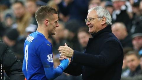 Claudio Ranieri and Jamie Vardy