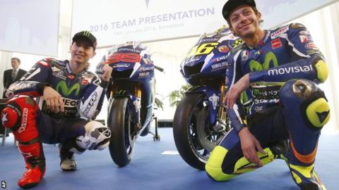 Valentino Rossi and Jorge Loreno