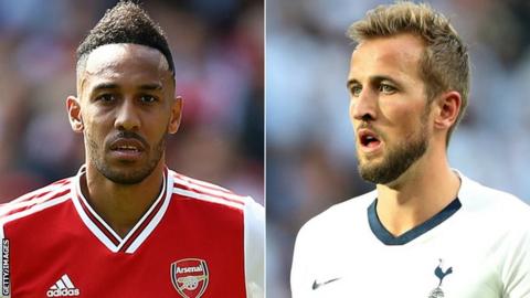 Pierre-Emerick Aubameyang and Harry Kane