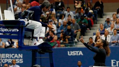 Serena Williams and Carlos Ramos