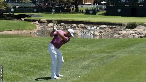 Lee Westwood in first-round action at Sun City