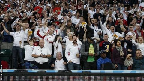 England fans at the 2015 Rugby World Cup