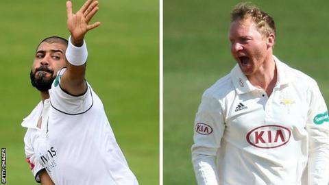 Jeetan Patel (left) and Gareth Batty