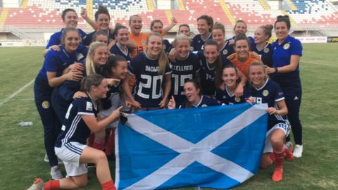 Scotland Women celebrate