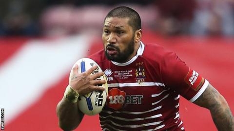 Frank-Paul Nuuausala scored two tries during his time with Wigan Warriors